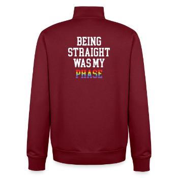 LGBT Pride Month - Hetero zu sein war meine Phase - Unisex Organic Zip Sweatshirt von Stanley/Stella - Burgunderrot - Hinten - AI Model Male 185 dark (185cm)