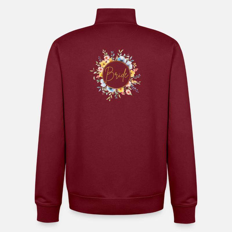 Team Bride! Customizable - Unisex Organic Zip Sweatshirt by Stanley/Stella - burgundy