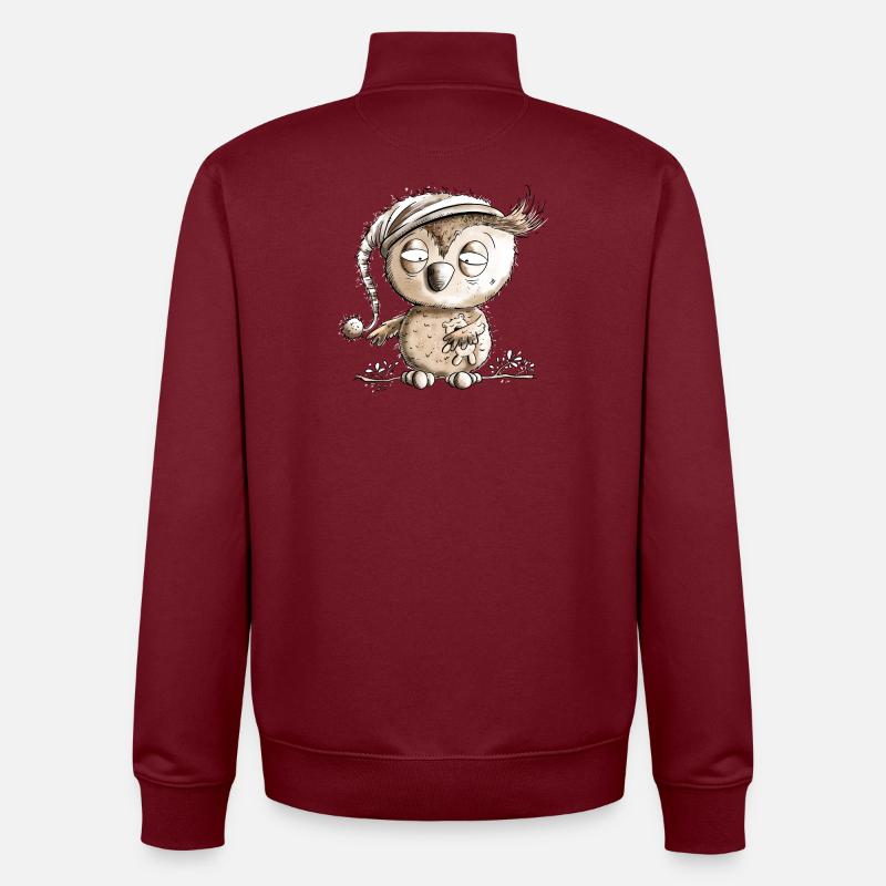 Kleine Nachteule Eule - Unisex Organic Zip Sweatshirt von Stanley/Stella - Burgunderrot