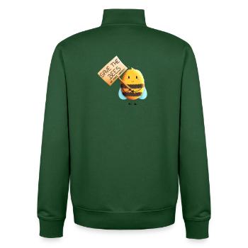 Save the bees - Rettet die Bienen - Unisex Organic Zip Sweatshirt von Stanley/Stella - Flaschengrün - Hinten - AI Model Male 185 dark (185cm)