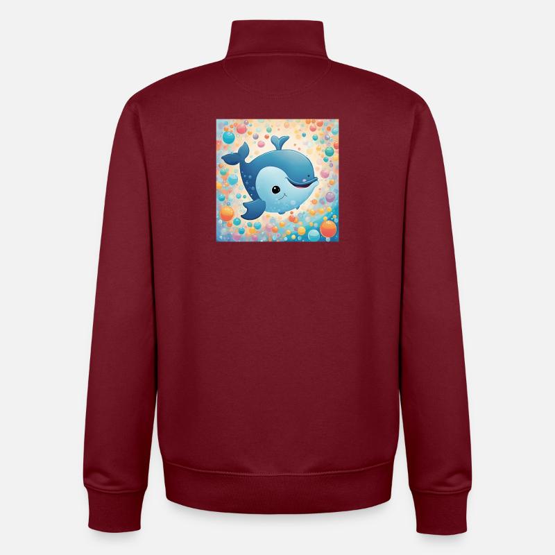 poster bébé, chambre d'enfant, nourrisson - Sweat zippé unisexe en coton bio Stanley/Stella - bordeaux