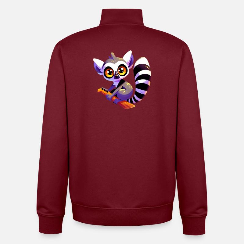 Lemur - Unisex Organic Zip Sweatshirt von Stanley/Stella - Burgunderrot