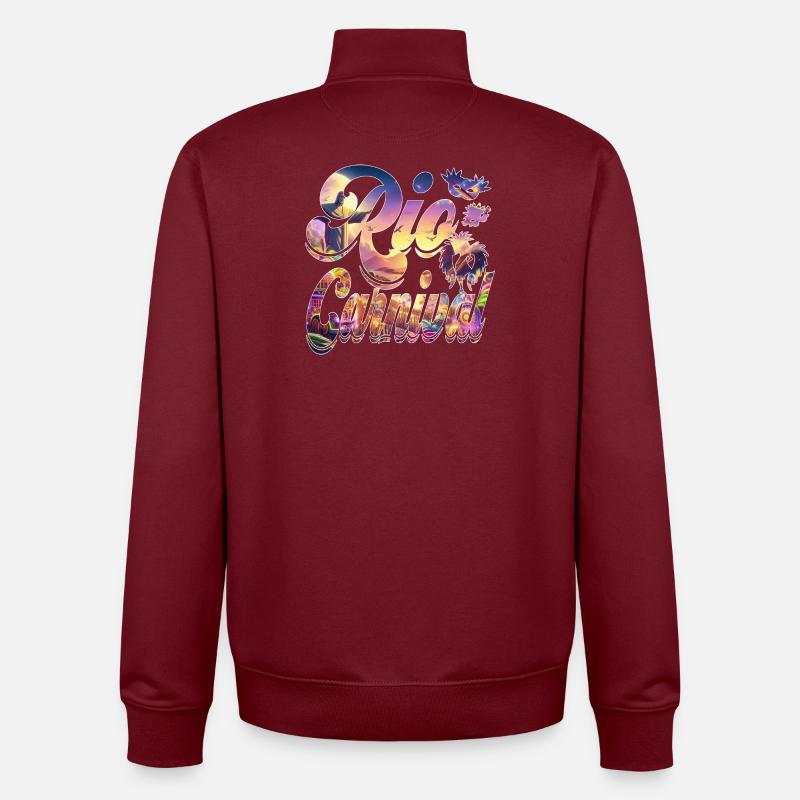 CARNAVAL DE RIO - Sweat zippé unisexe en coton bio Stanley/Stella - bordeaux