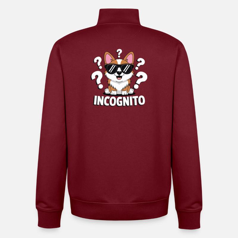 INCOGNITO HUNDE - Unisex Organic Zip Sweatshirt von Stanley/Stella - Burgunderrot