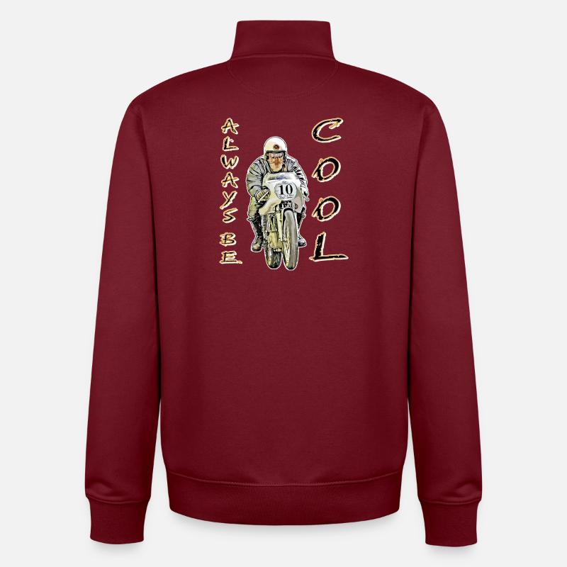 Soyez toujours cool - Sweat zippé unisexe en coton bio Stanley/Stella - bordeaux