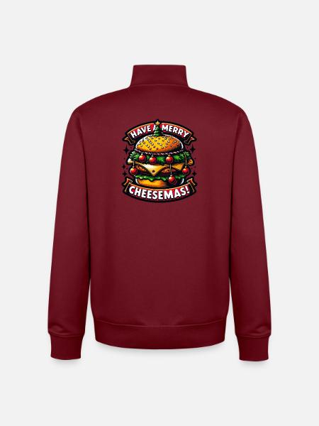 Have a merry Cheesemas! - Unisex Organic Zip Sweatshirt von Stanley/Stella - Burgunderrot