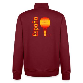 Espagne Padel Tennis - Sweat zippé unisexe en coton bio Stanley/Stella - bordeaux - Dos - AI Model Male 185 dark (185cm)