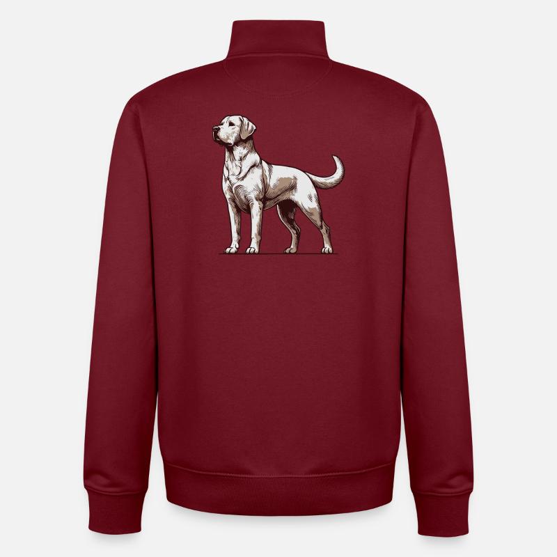 Labrador - Sweat zippé unisexe en coton bio Stanley/Stella - bordeaux