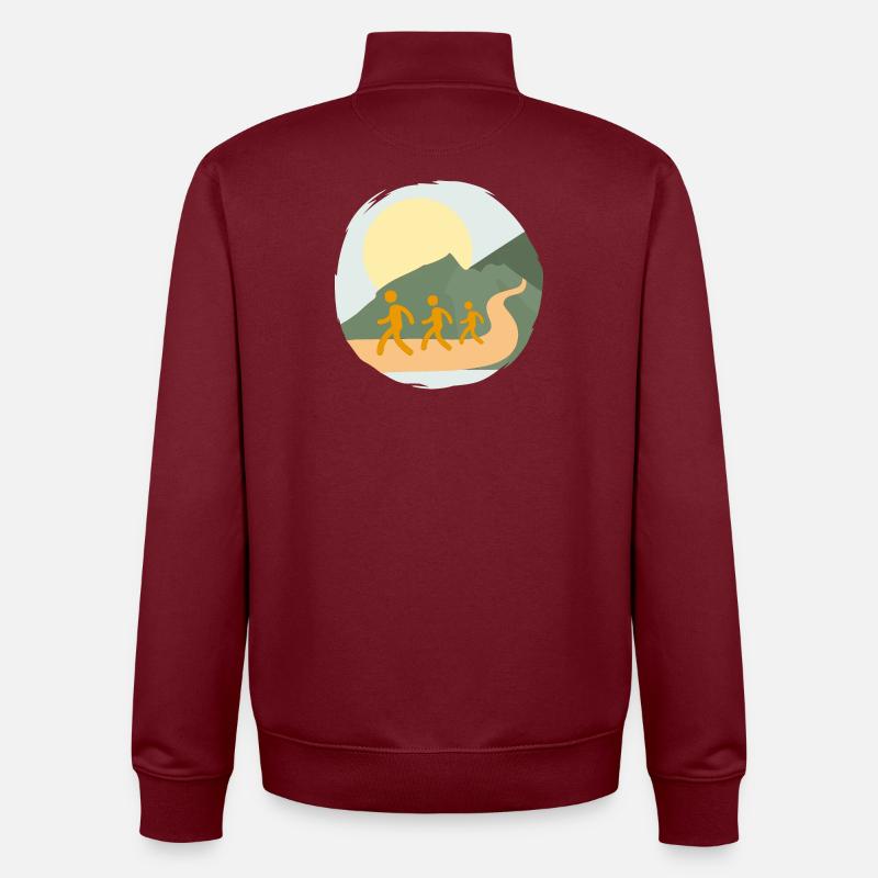 Keep on Walking - Unisex Organic Zip Sweatshirt von Stanley/Stella - Burgunderrot