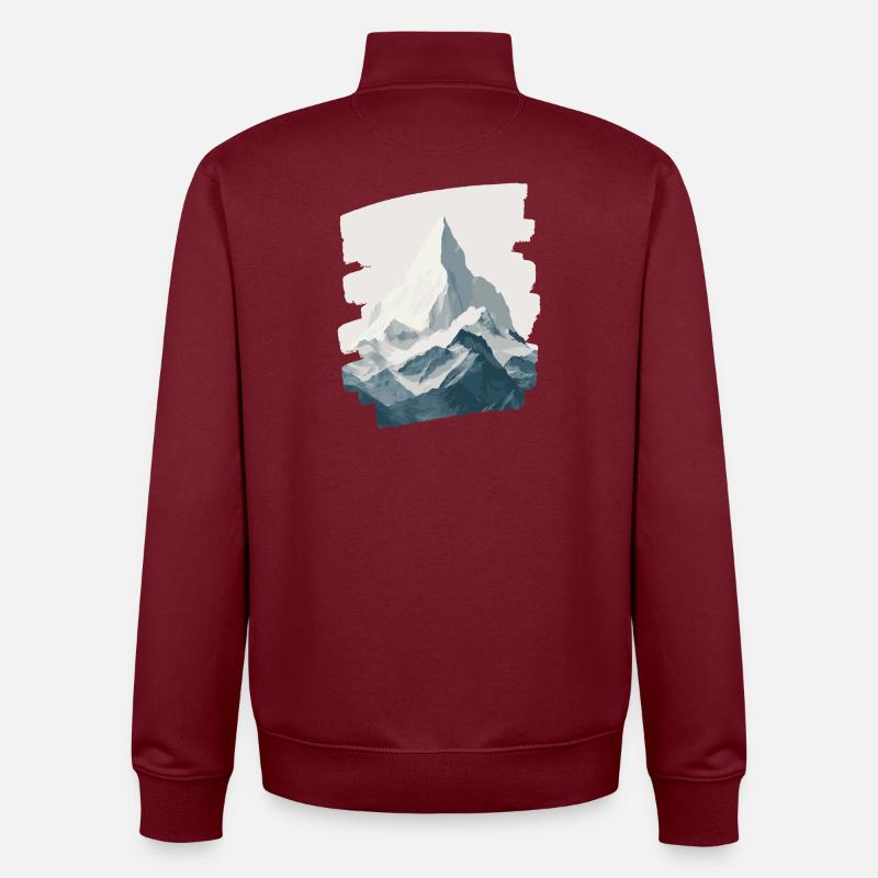Berge Klettern Kletterer Wandern - Unisex Organic Zip Sweatshirt von Stanley/Stella - Burgunderrot