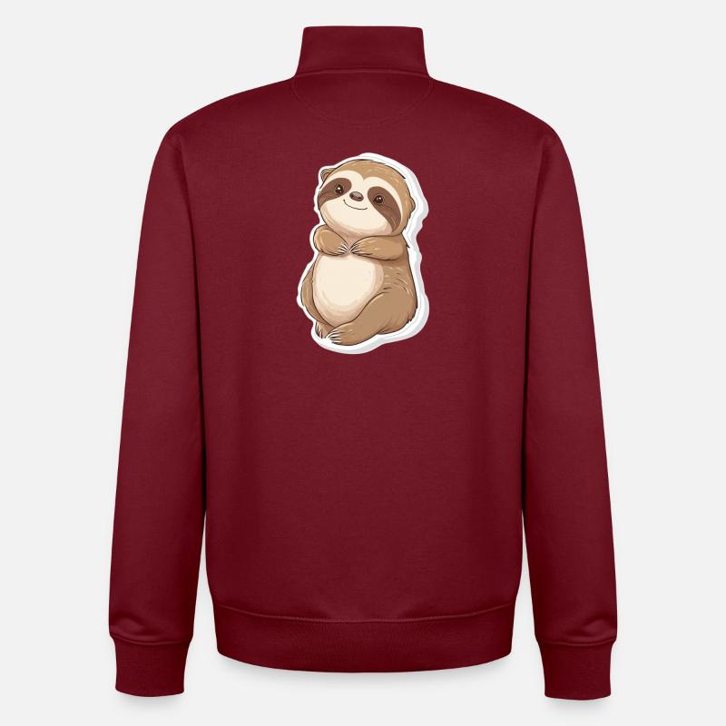 Faultier - Unisex Organic Zip Sweatshirt von Stanley/Stella - Burgunderrot