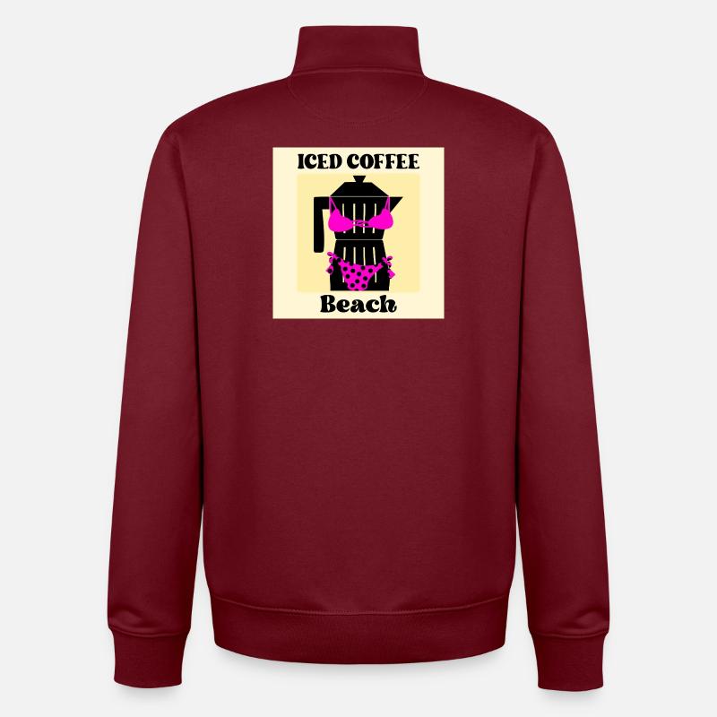 SUMMER BEACH ESPRESSO CAFÉ GLACÉ - Sweat zippé unisexe en coton bio Stanley/Stella - bordeaux