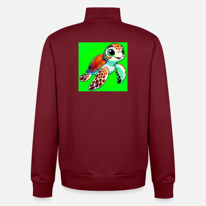 Schildkröte - Unisex Organic Zip Sweatshirt von Stanley/Stella - Burgunderrot