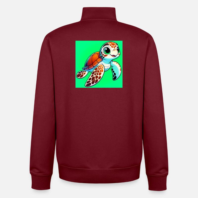 Schildkröte - Unisex Organic Zip Sweatshirt von Stanley/Stella - Burgunderrot