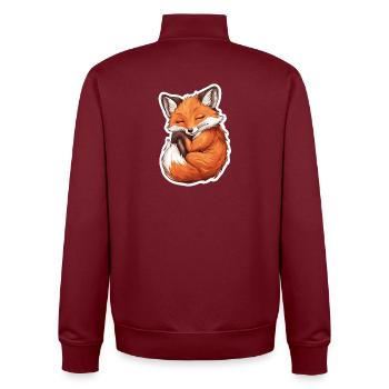 Renard - Sweat zippé unisexe en coton bio Stanley/Stella - bordeaux - Dos - AI Model Male 185 dark (185cm)