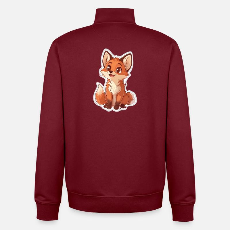 Fuchs - Unisex Organic Zip Sweatshirt von Stanley/Stella - Burgunderrot