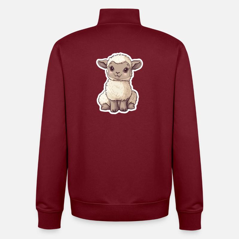 Schaf - Unisex Organic Zip Sweatshirt von Stanley/Stella - Burgunderrot