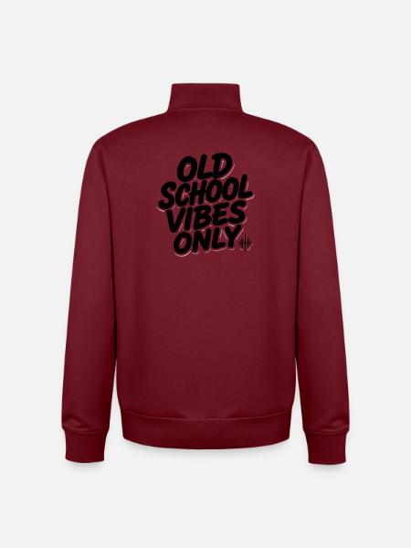 OLD SCHOOL VIBES only - Unisex Organic Zip Sweatshirt von Stanley/Stella - Burgunderrot