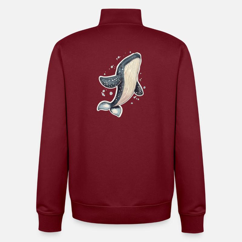 Wal - Unisex Organic Zip Sweatshirt von Stanley/Stella - Burgunderrot
