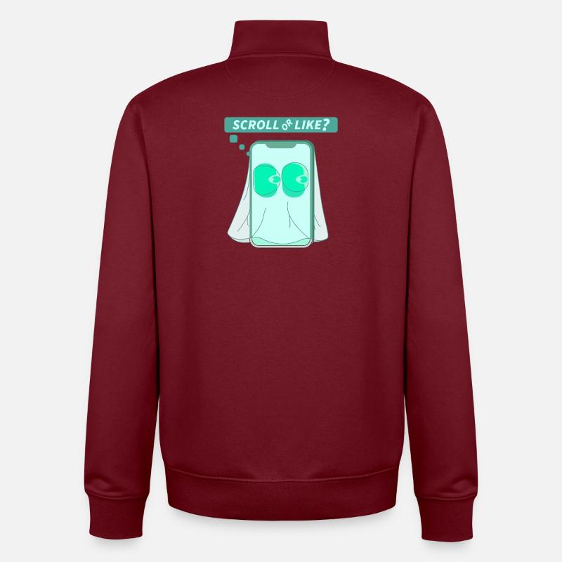 OU - Sweat zippé unisexe en coton bio Stanley/Stella - bordeaux