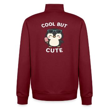 Pinguine - Unisex Organic Zip Sweatshirt von Stanley/Stella - Burgunderrot - Hinten - AI Model Male 185 dark (185cm)