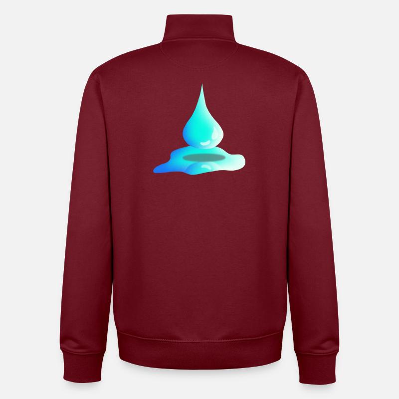 Gouttes d’eau | Eau | Nature - Sweat zippé unisexe en coton bio Stanley/Stella - bordeaux
