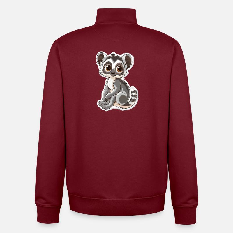 Lemur - Unisex Organic Zip Sweatshirt von Stanley/Stella - Burgunderrot
