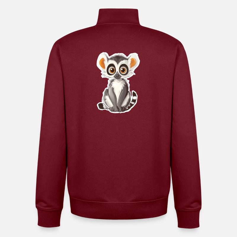 Lemur - Unisex Organic Zip Sweatshirt von Stanley/Stella - Burgunderrot