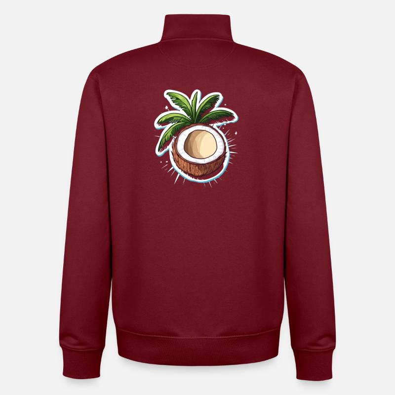 Kokosnuss Coconut - Unisex Organic Zip Sweatshirt von Stanley/Stella - Burgunderrot