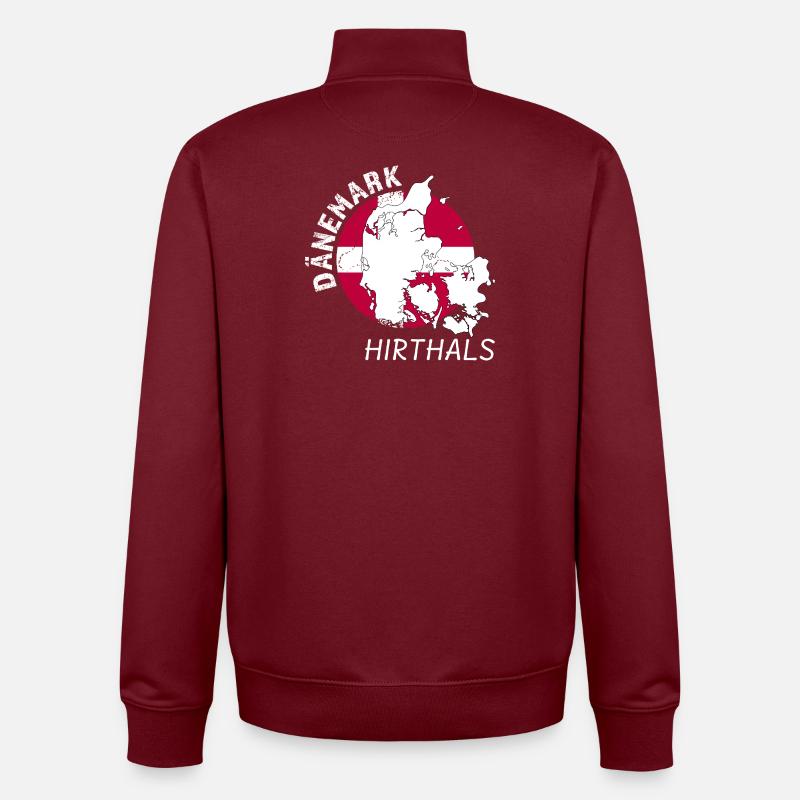 Hirthals - Sweat zippé unisexe en coton bio Stanley/Stella - bordeaux