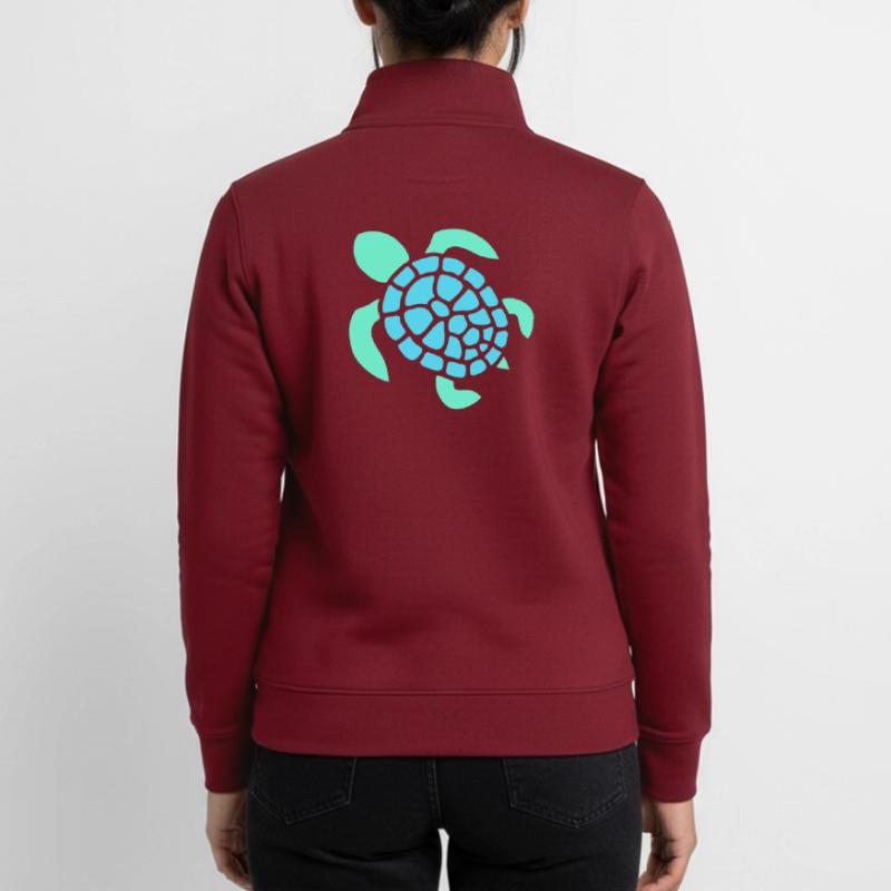 Turtle Logo Turtle Shell Pattern Icon Unisex Organic Zip Sweatshirt by Stanley/Stella