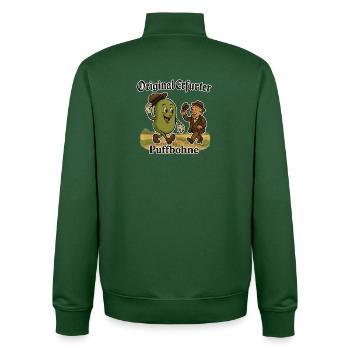 Original Erfinder Puffbohne - Unisex Organic Zip Sweatshirt von Stanley/Stella - Flaschengrün - Hinten - AI Model Male 185 dark (185cm)