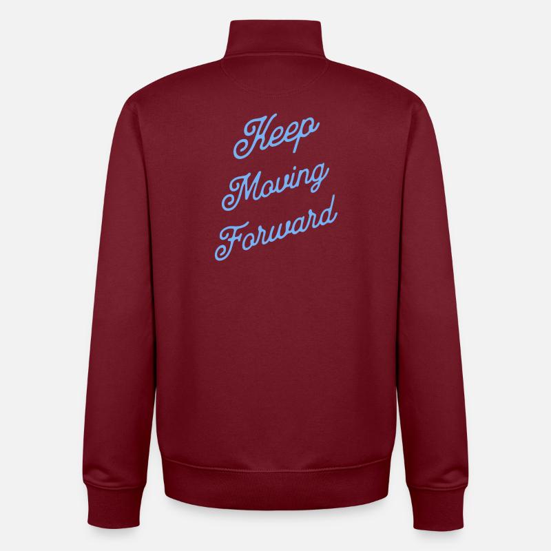 Keep Moving Forward - Unisex Organic Zip Sweatshirt by Stanley/Stella - burgundy