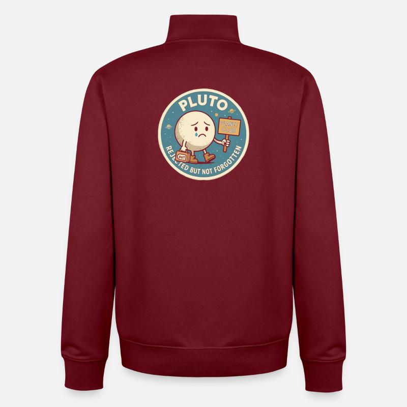 Pluton rejeté, mais pas oublié - Sweat zippé unisexe en coton bio Stanley/Stella - bordeaux