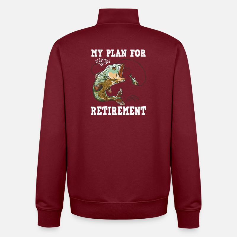 My plan for retirement - Unisex Organic Zip Sweatshirt by Stanley/Stella - burgundy