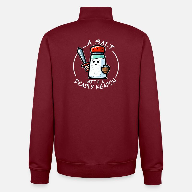Bewaffneter Ritter Salz - Unisex Organic Zip Sweatshirt von Stanley/Stella - Burgunderrot
