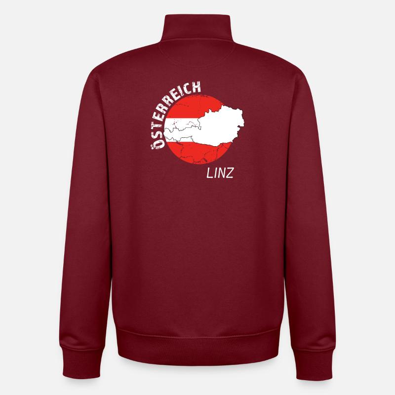 Linz - Unisex Organic Zip Sweatshirt von Stanley/Stella - Burgunderrot