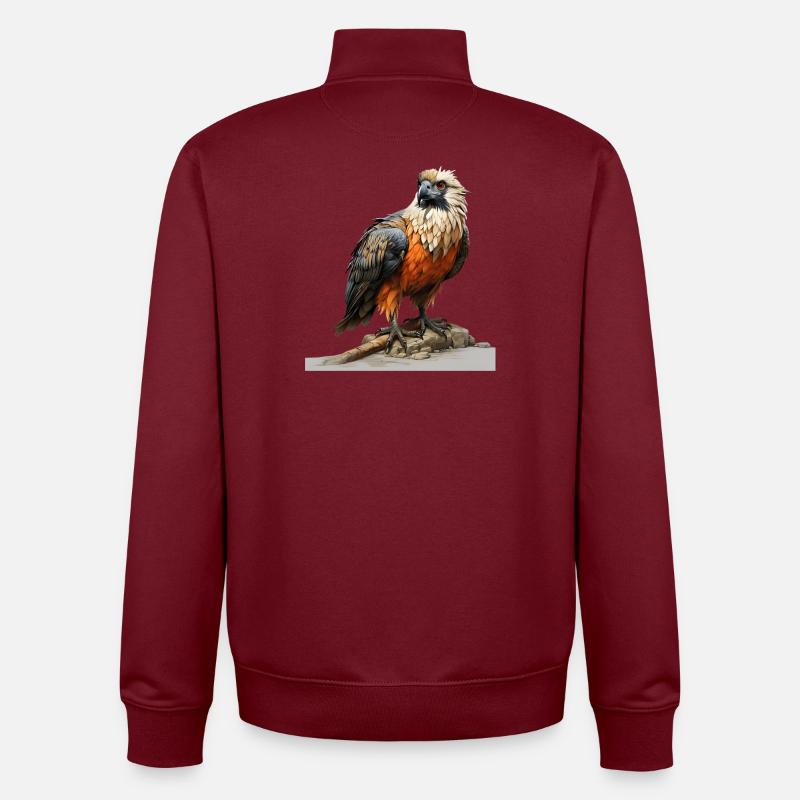 Farbenreicher Adler sitzend - Unisex Organic Zip Sweatshirt von Stanley/Stella - Burgunderrot