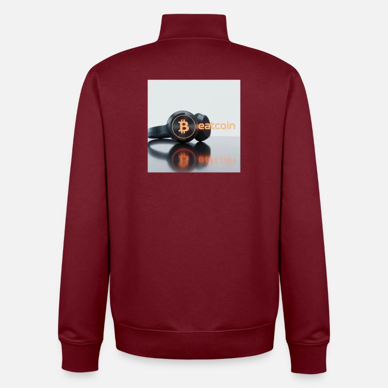 Casque Beatcoin Crypto Vibe - Sweat zippé unisexe en coton bio Stanley/Stella - bordeaux