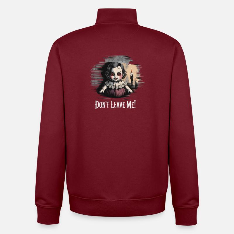 Verlass mich nicht Puppe - Unisex Organic Zip Sweatshirt von Stanley/Stella - Burgunderrot