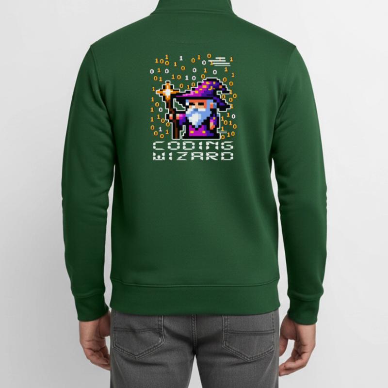 Sorcier Pixel Code Sweat zippé unisexe en coton bio Stanley/Stella