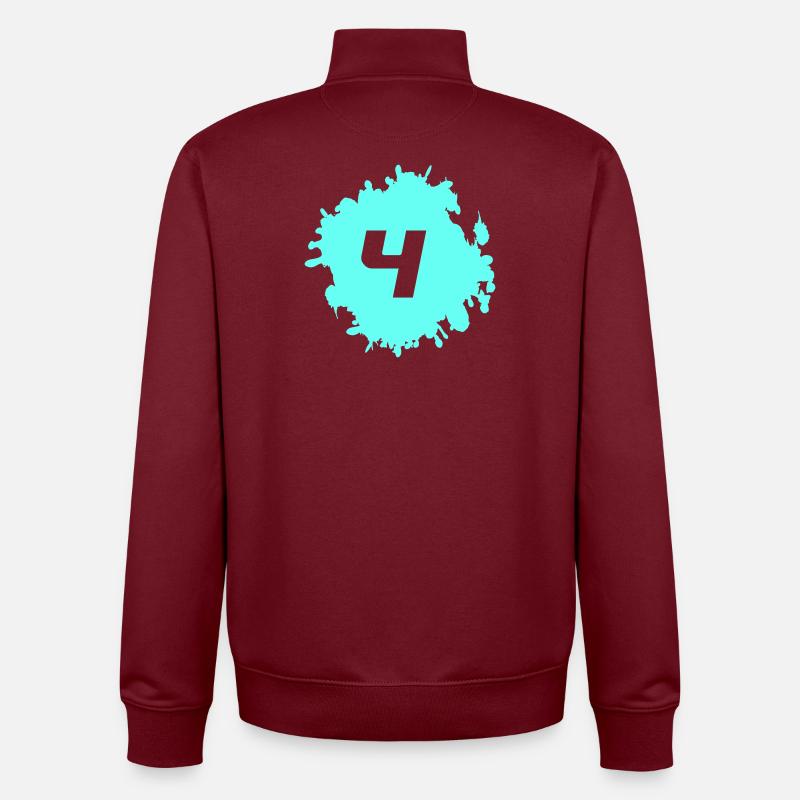 klecks_4 - Sweat zippé unisexe en coton bio Stanley/Stella - bordeaux
