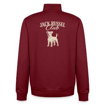 Jack Russell Club - Unisex Organic Zip Sweatshirt by Stanley/Stella - burgundy - Back - AI Model Male 185 dark (185cm)