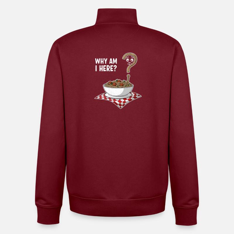 Why am I here? - Unisex Organic Zip Sweatshirt by Stanley/Stella - burgundy