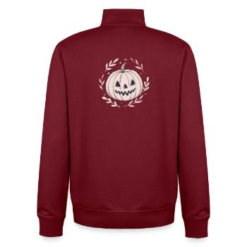Citrouille rose Halloween délicat - Sweat zippé unisexe en coton bio Stanley/Stella - bordeaux - Dos - AI Model Male 185 dark (185cm)