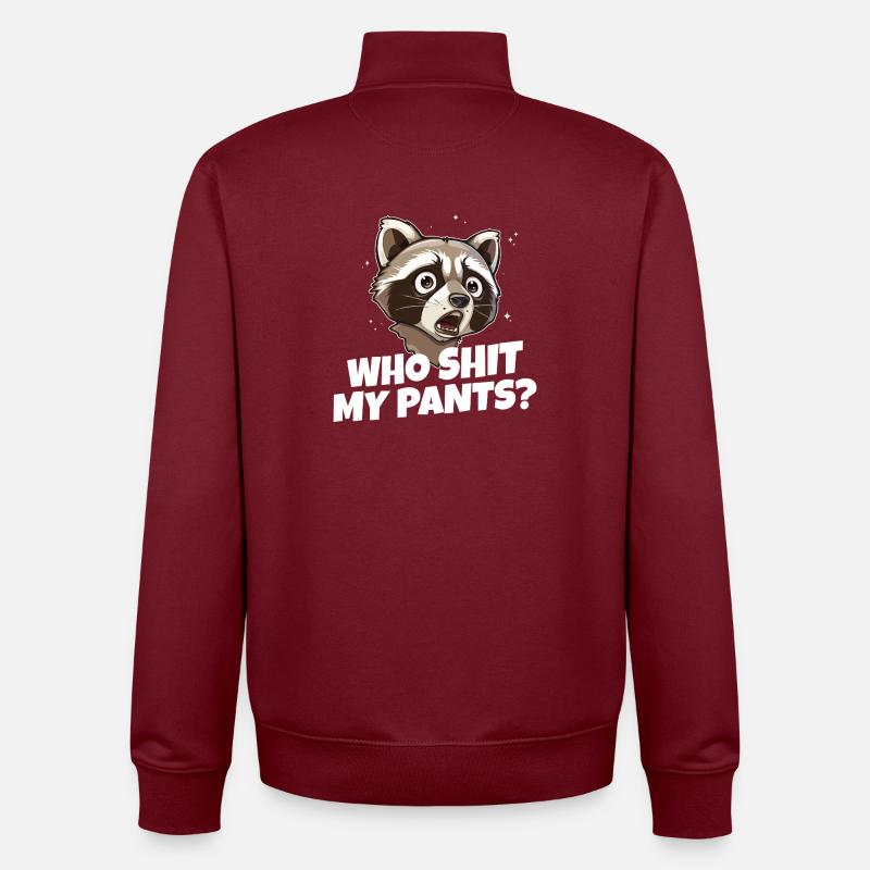raton laveur qui m’a merdé ? - Sweat zippé unisexe en coton bio Stanley/Stella - bordeaux