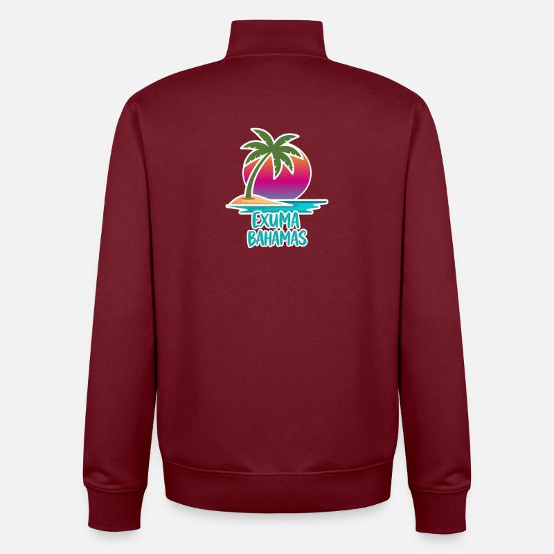 Cadeau de bande dessinée Exuma - Sweat zippé unisexe en coton bio Stanley/Stella - bordeaux