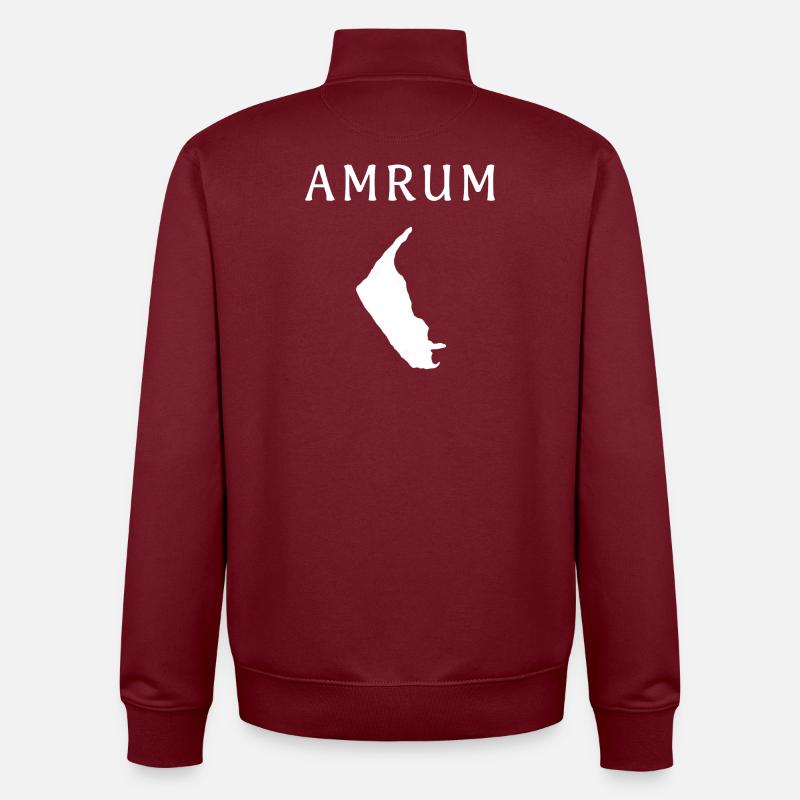 Amrum – deine deutsche Insel - Unisex Organic Zip Sweatshirt von Stanley/Stella - Burgunderrot