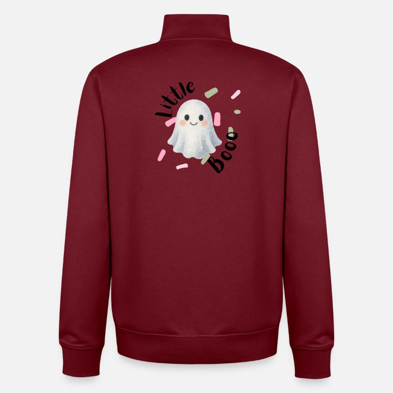 Ghost Ghost Idée cadeau Halloween - Sweat zippé unisexe en coton bio Stanley/Stella - bordeaux