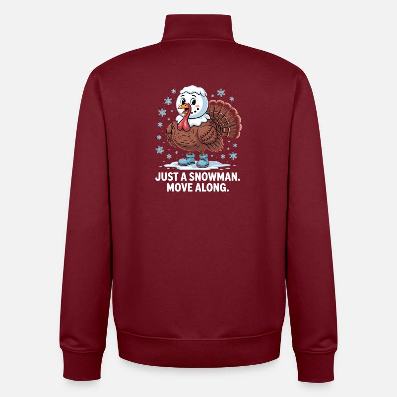 No turkey for dinner - Unisex Organic Zip Sweatshirt by Stanley/Stella - burgundy